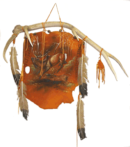 Antler Spirit Painted buckskin